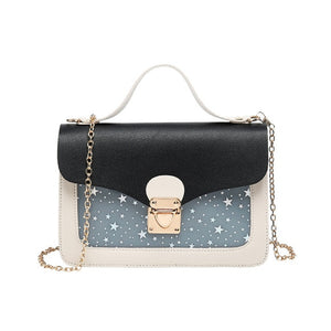 Girl Small Messenger Shoulder Handbags for Women PU Leather Chain