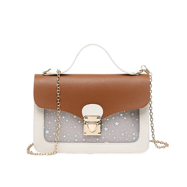 Girl Small Messenger Shoulder Handbags for Women PU Leather Chain