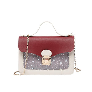 Girl Small Messenger Shoulder Handbags for Women PU Leather Chain