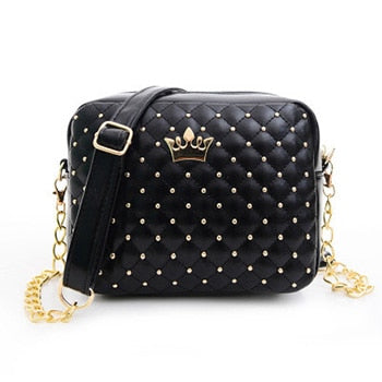 Mara's Dream Small Women Bag Fashion Handbag With Crown Mini Rivet Shoulder Bag